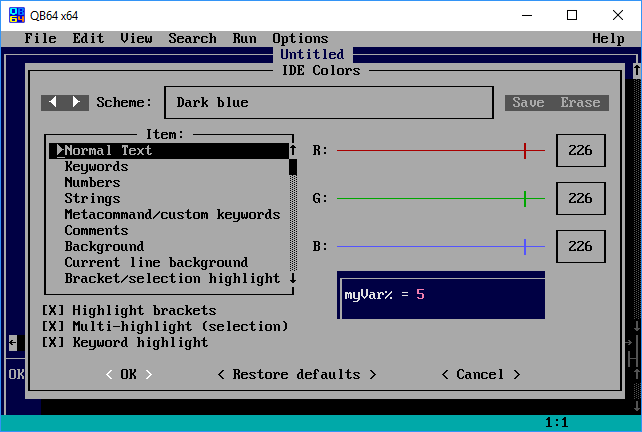 Settings TUI Interface